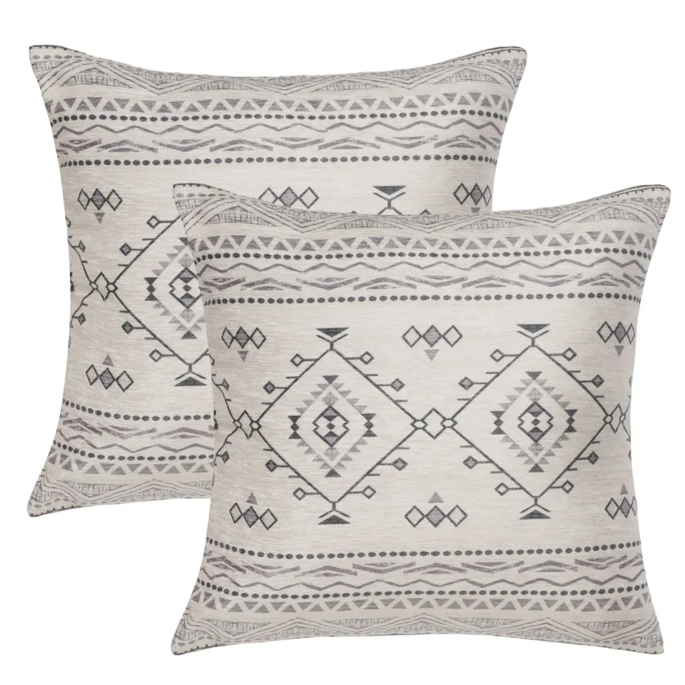 Samira Pillow, Set Of 2 - Beige / Black