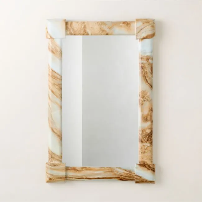 Townes Marbled Resin Rectangular Wall Mirror 24"x36"