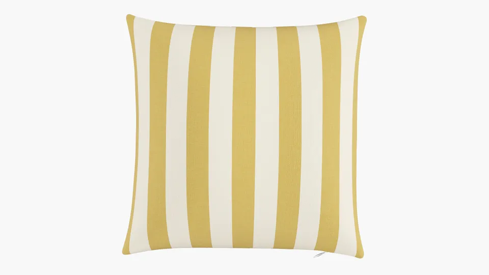 Throw Pillow 18", Citrine Cabana Stripe, 18" x 18"