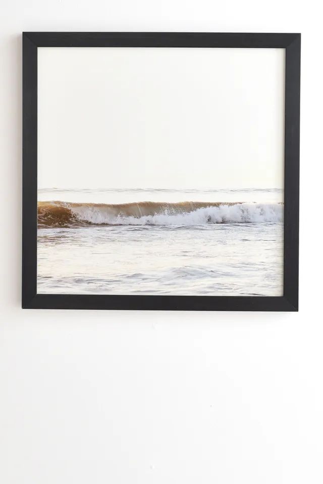 Minimalist Wave by Bree Madden - Framed Wall Art Basic Black 12" x 12"