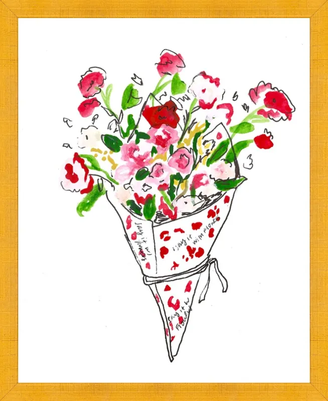 Bodega Flowers in Pink and Red by Larsen McDowell for Artfully Walls