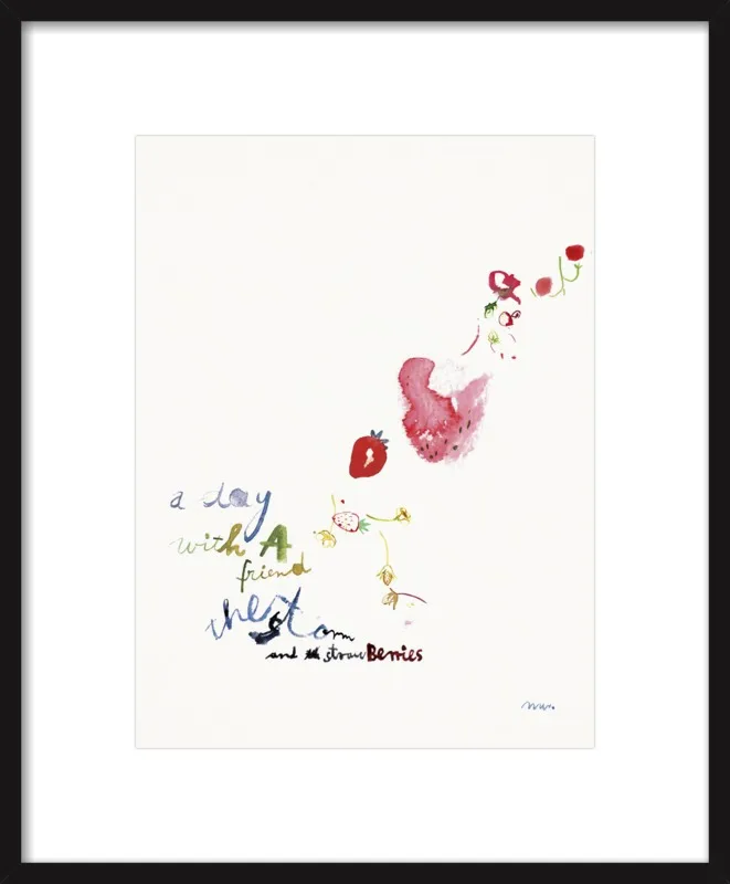 Strawberry Summer Storm by META WRABER for Artfully Walls