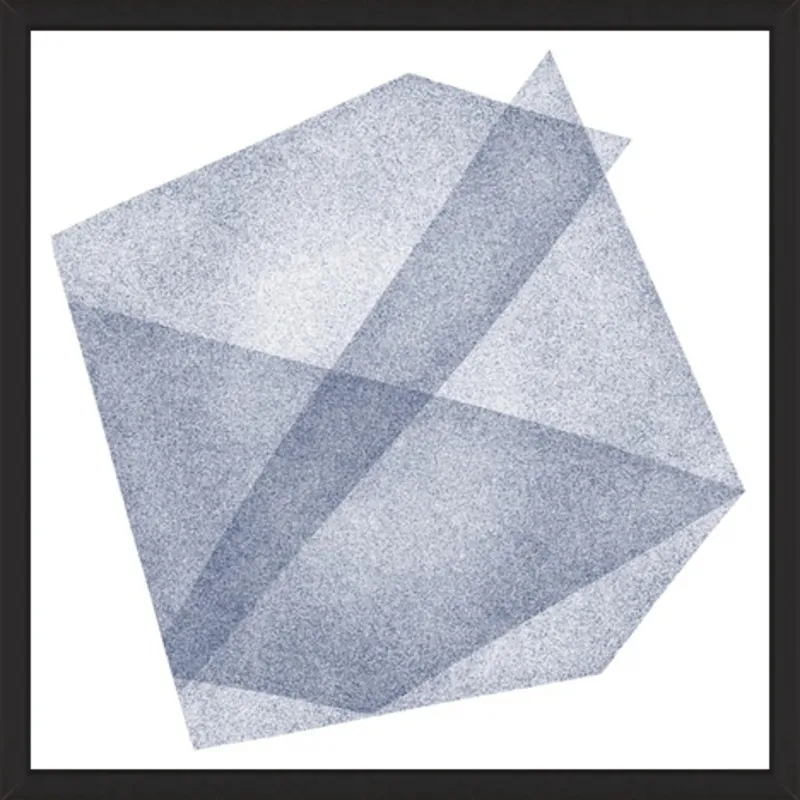 Navy Blue Structure: Soft Geometry by Jessica Poundstone for Artfully Walls