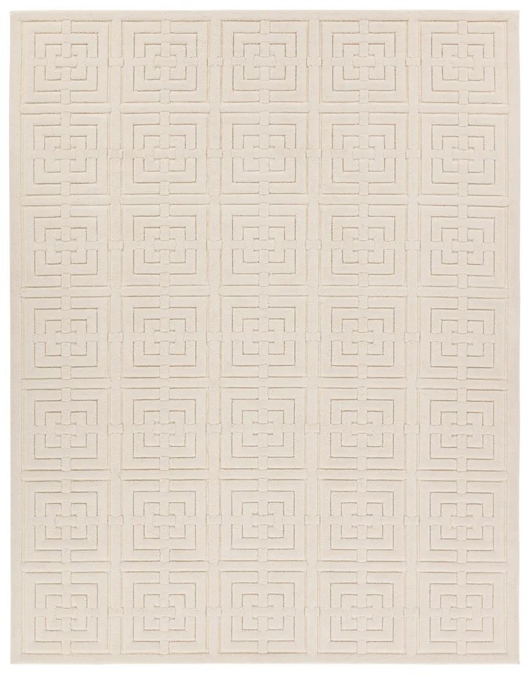 Marvelle Geometric Cream Area Rug (5'3"X7'6")