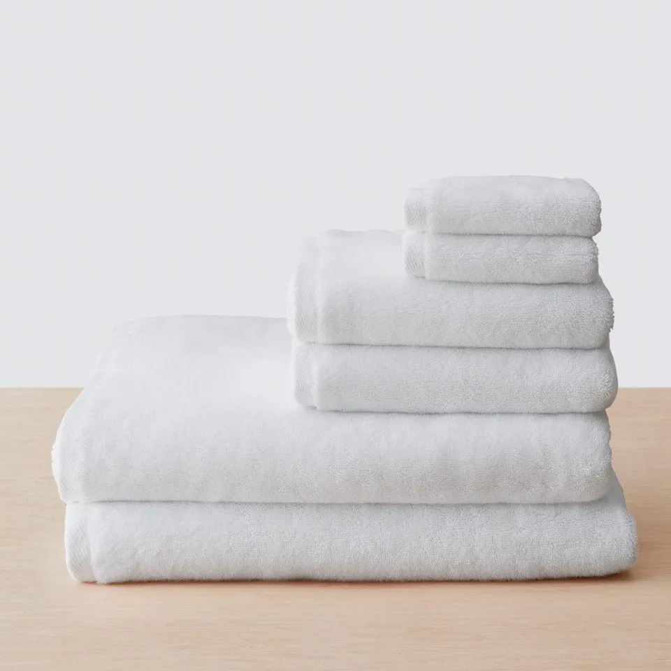 The Citizenry Organic Plush Bath Sheet Set | Set of 12 | White