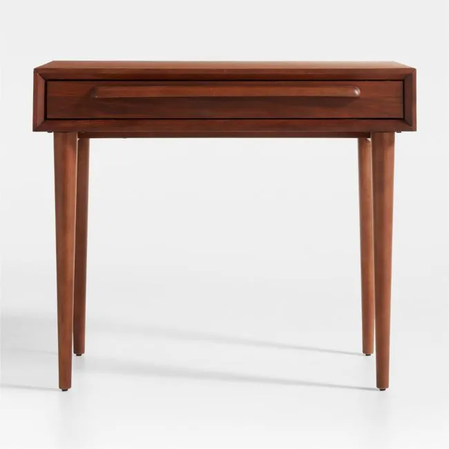Tatum 36" Walnut Wood Desk with Drawer