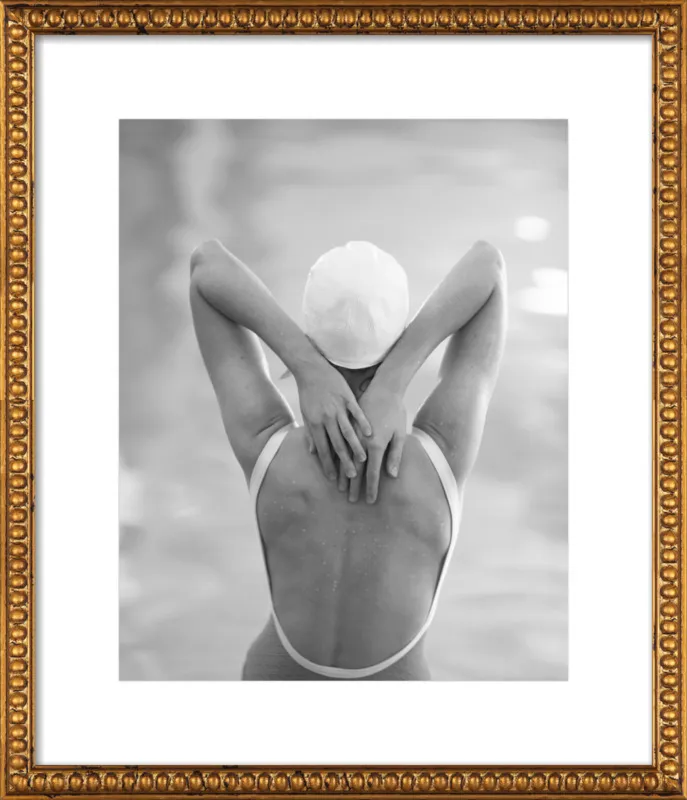 The Swimmer with a white  cap by Lucy Snowe for Artfully Walls