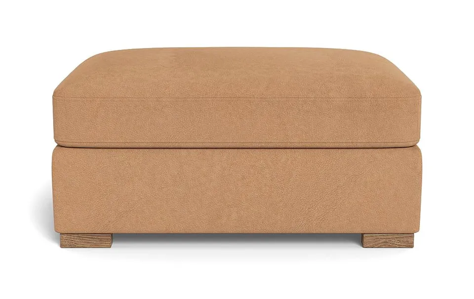 Scarlett Leather Rectangle Ottoman
