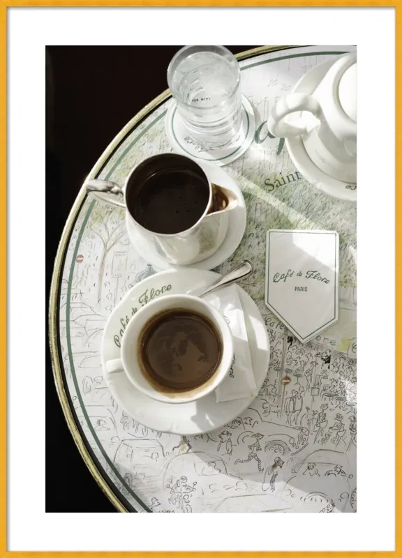 Chocolat chaud au Café de Flore by Lauren & Annael Tolila for Artfully Walls