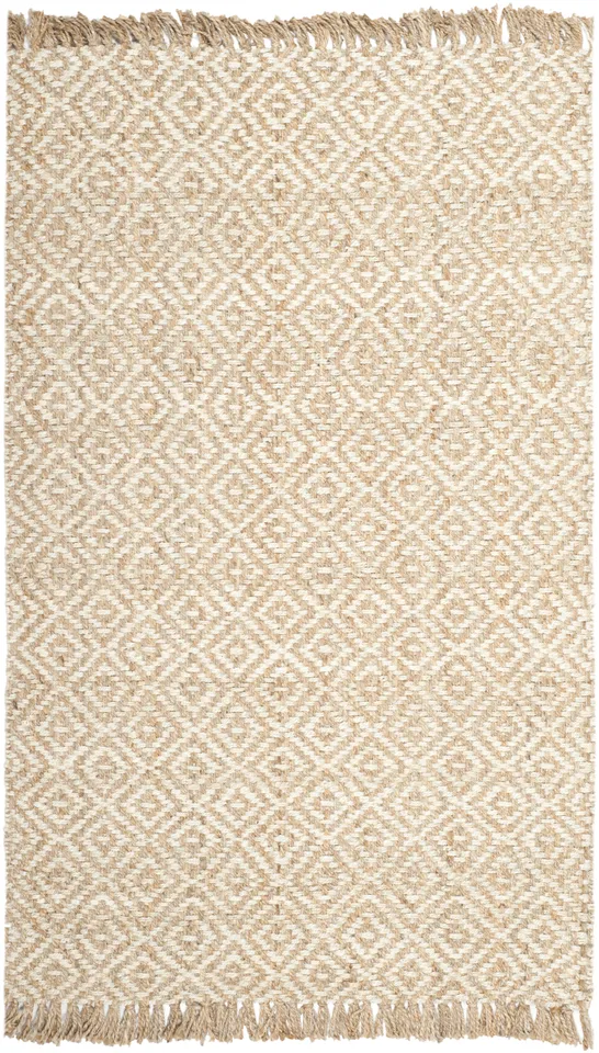 Arlo Home Hand Woven Area Rug, NF450A, Natural/Ivory,  4' X 6'