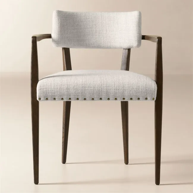 Arlo Warm White Performance Fabric Dining Armchair Set of 4