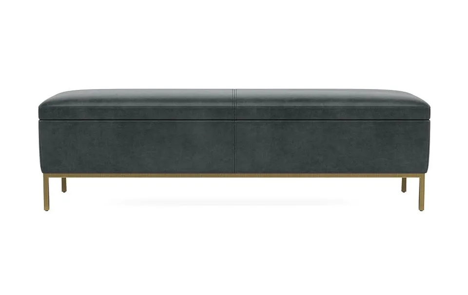 Miller Leather Storage Bench