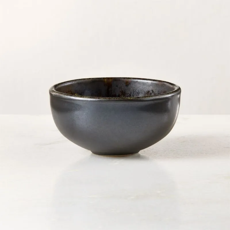 Drift Black Mini Bowl with Reactive Glaze