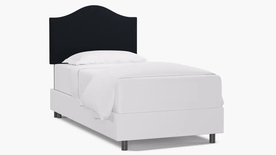 Camelback Headboard, Navy Everyday Linen, Twin
