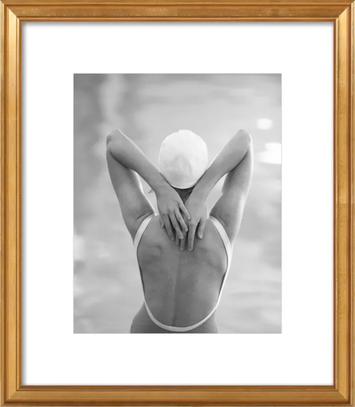 The Swimmer with a white  cap by Lucy Snowe for Artfully Walls
