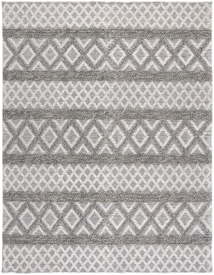 Safavieh Couture Vermont Collection Hand Woven Area Rug, Ivory / Dark Grey, 8' x 10'