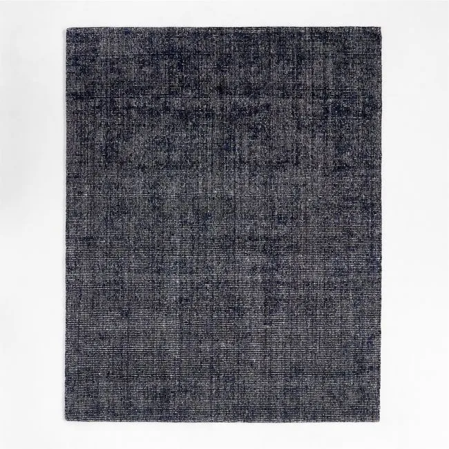 Vienne Performance Wool Handwoven Navy Blue Area Rug 9'x12'