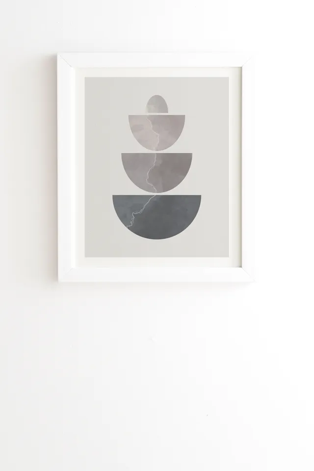Monochrome Balance 2 by Alisa Galitsyna - Framed Wall Art Basic White 20" x 20"