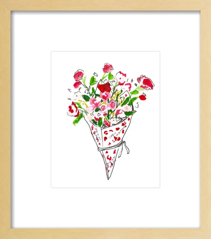 Bodega Flowers in Pink and Red by Larsen McDowell for Artfully Walls