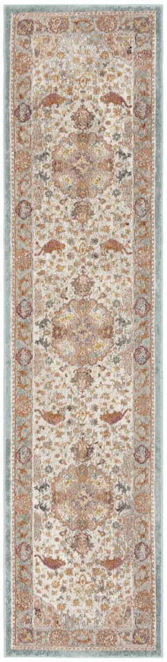 Arlo Home Woven Area Rug, ARA120E, Beige/Orange,  2' X 8'