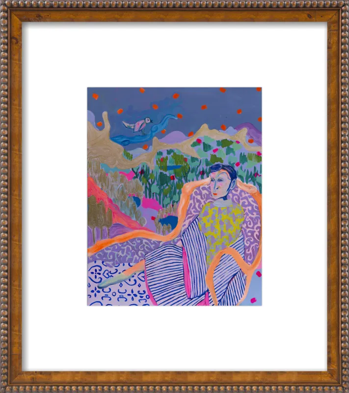 "The Nightingale" illustration by Davina Shefet for Artfully Walls