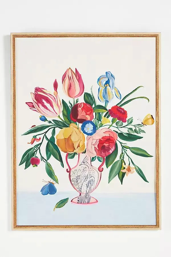 Peacock Vase Wall Art