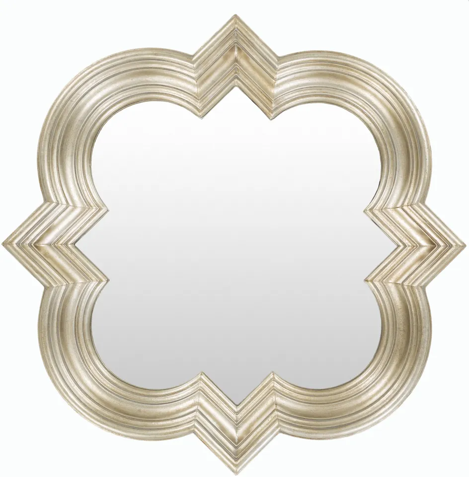 Salima Champagne 34"H x 34"W x 4"D Accent Mirror