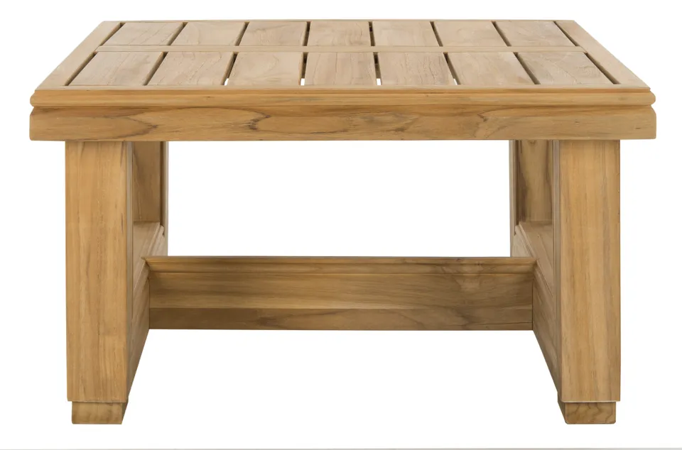 Montford End Table - Teak/Beige - Safavieh
