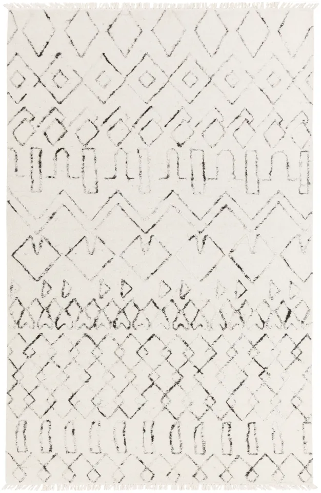 Nettie White Indoor 2' x 3' Handmade Rug