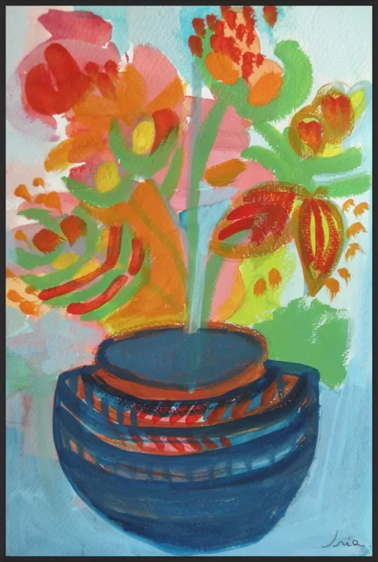 Red Flowers by Iria Fernandez Alvarez for Artfully Walls