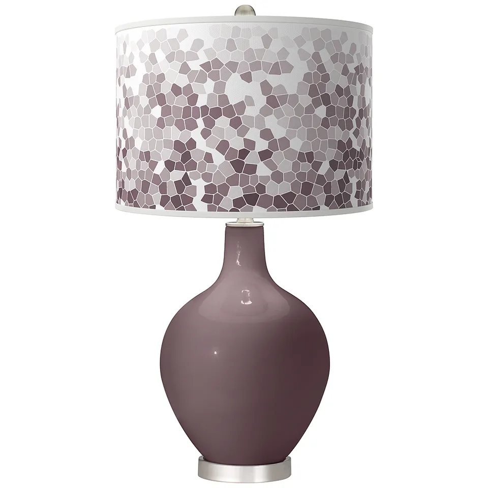 Poetry Plum Mosaic Ovo Table Lamp