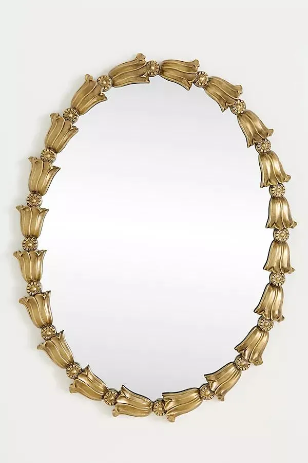 Arabella Floral Oval Wall Mirror