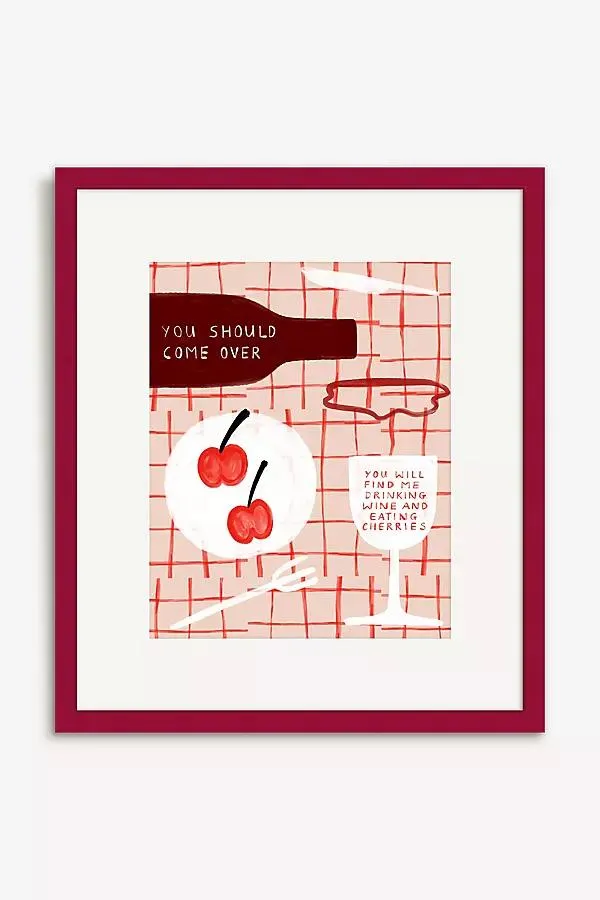 Wine & Cherries Wall Art