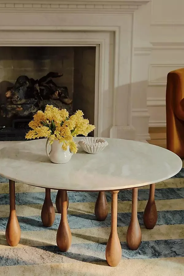 36" Round Marble Coffee Table