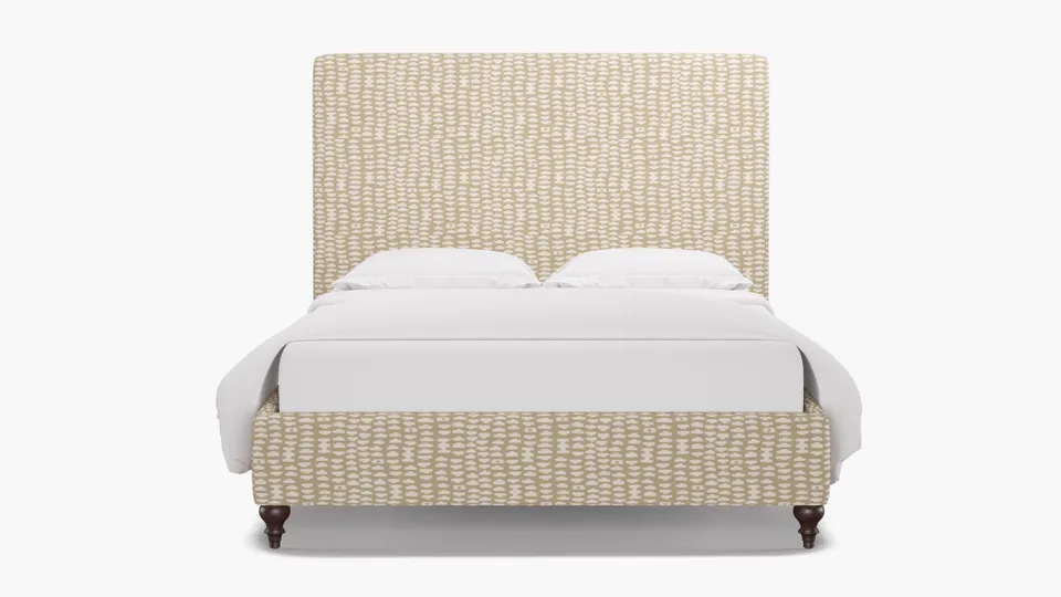 Classic Bed, Sand Odalisque, Espresso Traditional Turned Leg, Queen