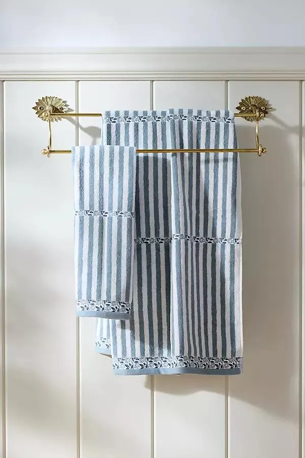 Evita 100% Cotton Striped Woven Towel Collection