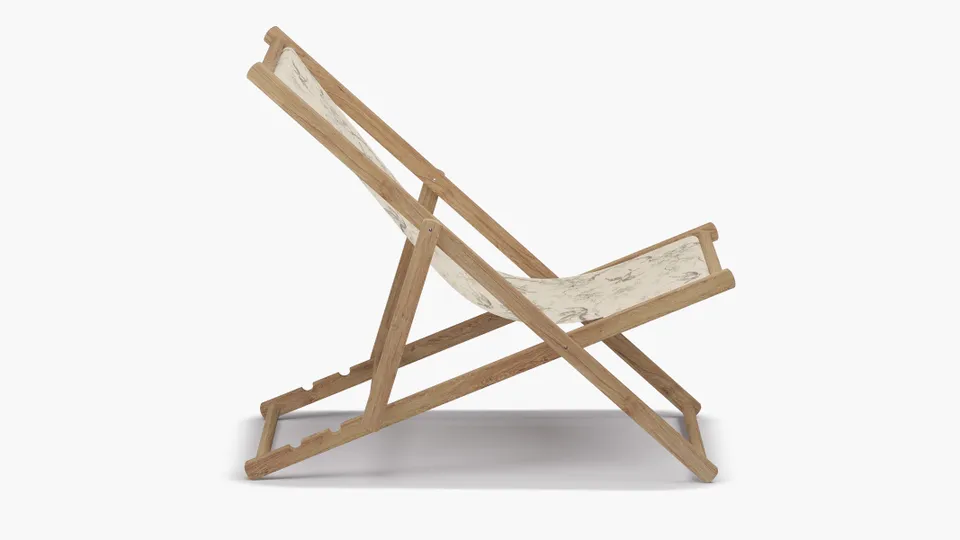 Teak Cabana Chair, Cream Swallows