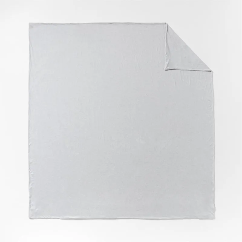 Cozysoft Organic Cotton Jersey Light Grey Twin/Twin XL Duvet Cover