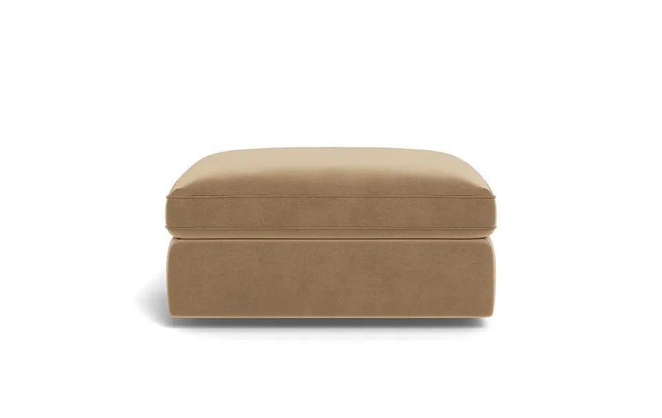 James Rectangle Ottoman with Contrast Piping and Storage Option