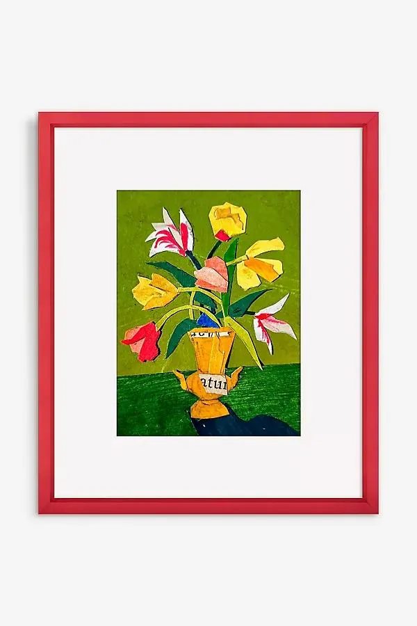 Tulips in Gold Urn Wall Art