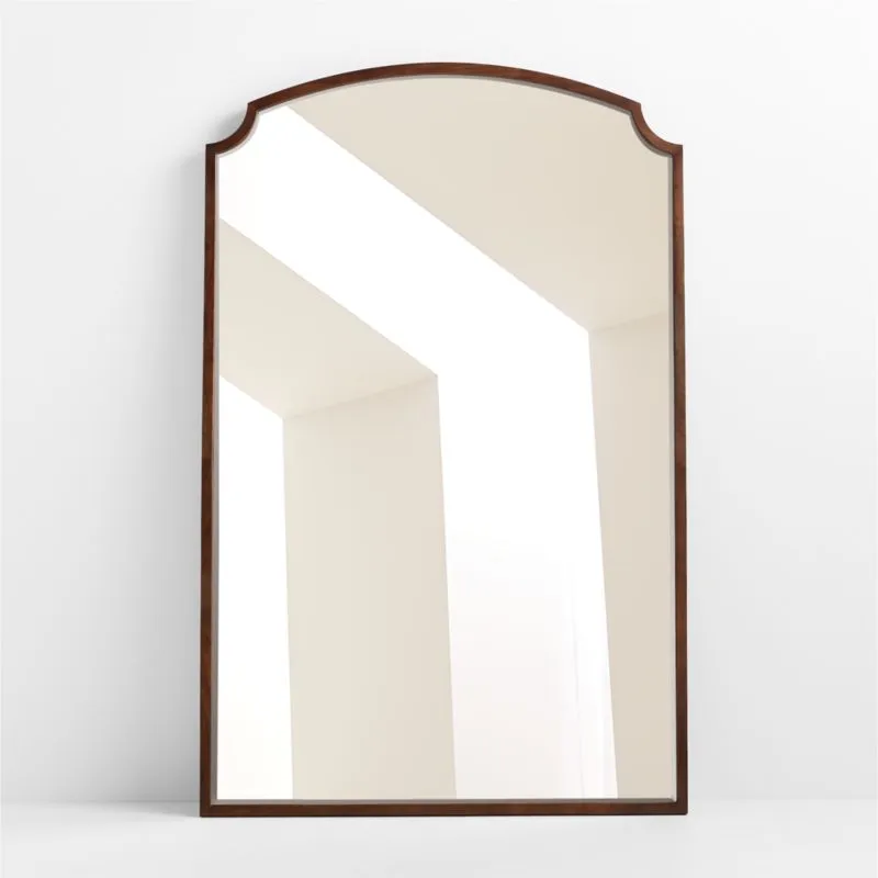Emmy Wide Wood Floor Mirror 48"x72"