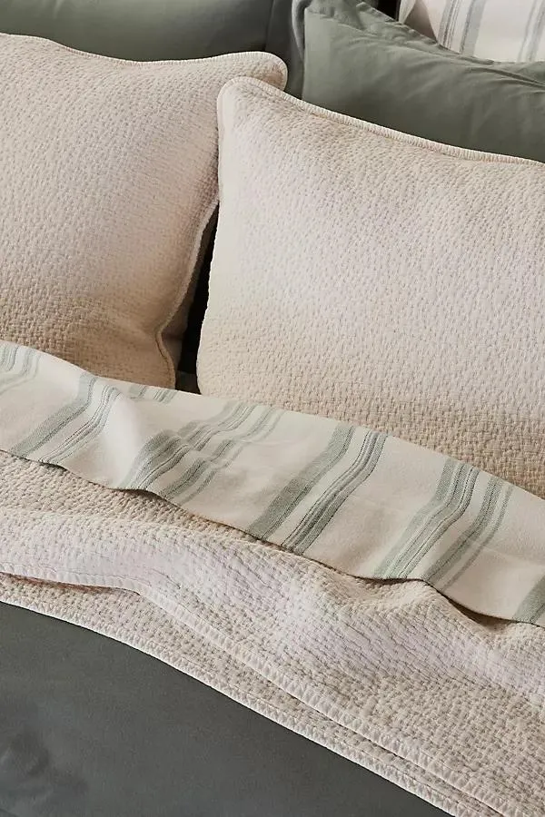 Cascade Organic Matelasse Euro Sham
