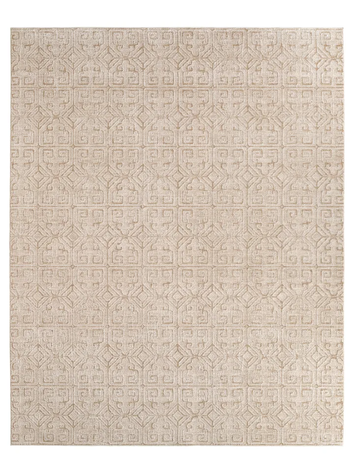 Stiles by Vern Yip PVY07 Damask Tan Runner (3'X9' Runner)