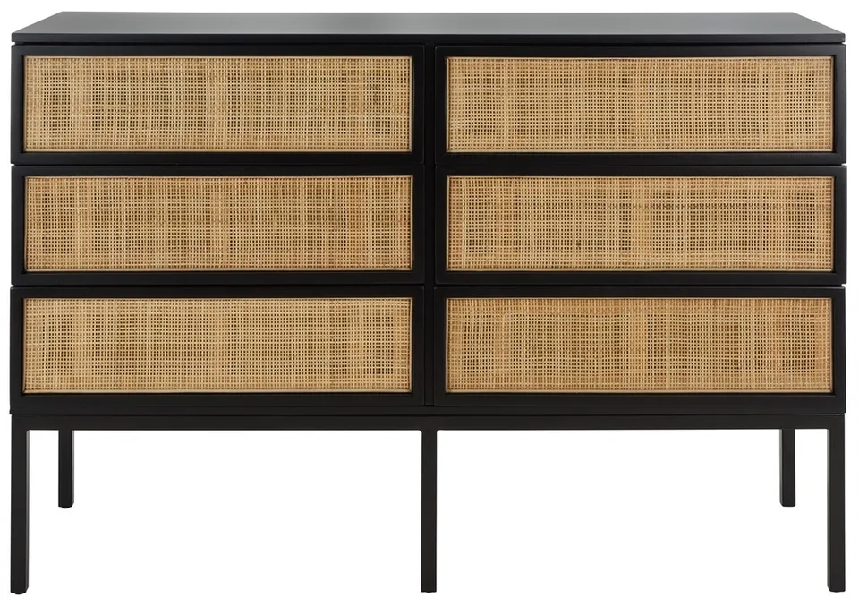Zadie Rattan Dresser - Black