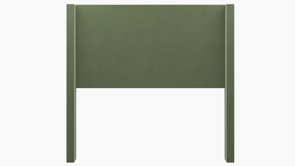 Modern Wingback Headboard, Vert Classic Velvet, Full