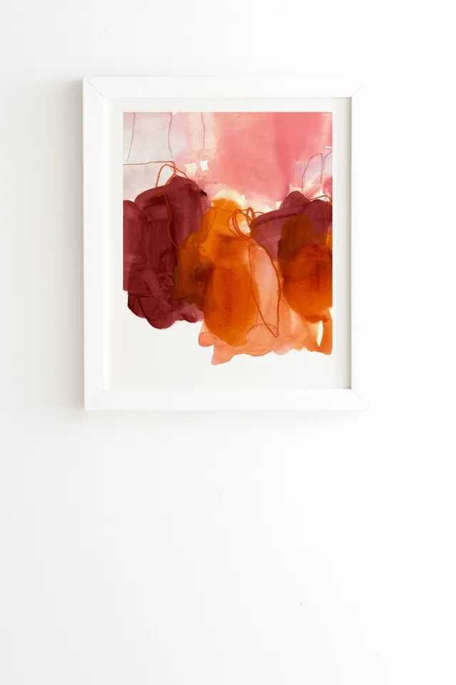 Abstract Painting X by Iris Lehnhardt - Framed Wall Art Basic White 12" x 12"