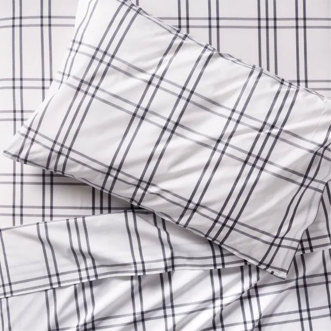Stax Grey 100% Organic Cotton Kids Twin Sheet Set