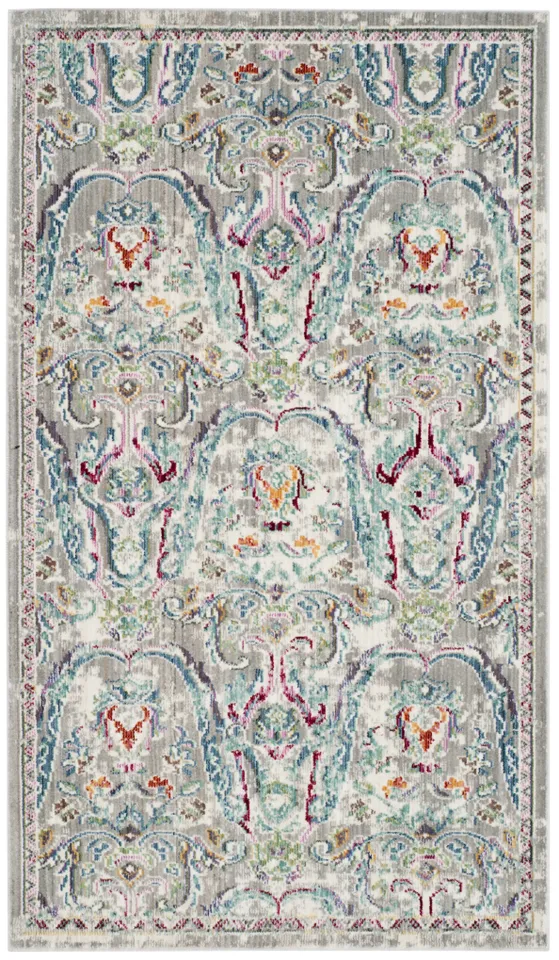 Arlo Home Woven Area Rug, MYS925L, Grey/Light Blue,  3' X 5'