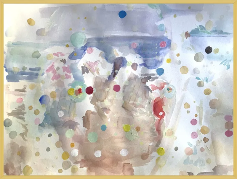 Beach scene (from memory)  by Hannah Dean for Artfully Walls