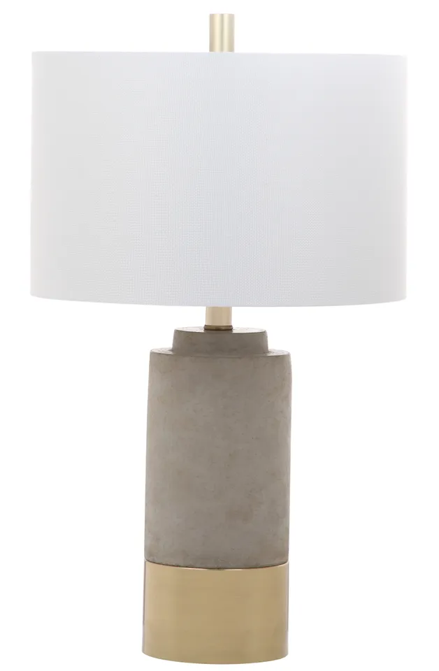 Brown Table Lamp, Set Of 2 - Grey / Gold